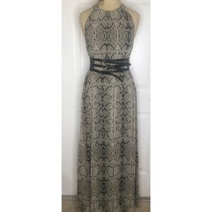 chiffon snake print dress